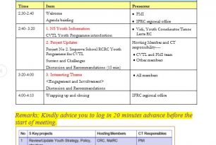 online meeting agenda
