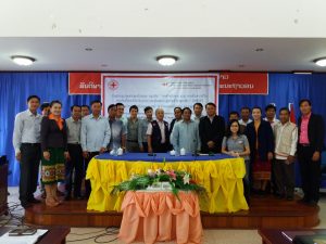 22 participants attended the Lessons Learned Workshop in Oudomxay. Photo by: Lao Red Cross