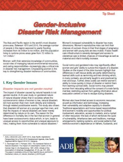 Gender-Inclusive Disaster Risk Management