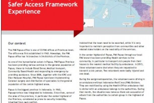 Indonesian Red Cross (PMI) Papua Province; Safer Access Framework Experience Indonesian Red Cross (PMI) Papua Province; Safer Access Framework Experience
