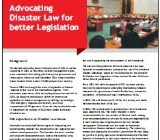 Advocating Disaster Law for better Legislation Advocating Disaster Law for better Legislation