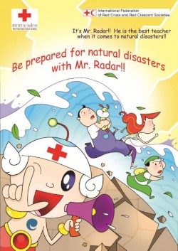 Preparing for Disasters with Mr. Radar is a comic book produced in English and Thai language in order to promote learning among children in Thailand on immediate and long-term climate risks.
Through this comic book, children as part of community are informed to act in preparation for future disasters, and their knowledge will have long-term relevance to contribute to the safety and well-being of their communities. In a wider scale, the animation could help empower the community to take disaster risk reduction, preparedness and resilience actions.