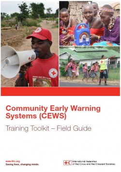 The Training Toolkit for Community Early Warning Systems is an operational manual that aims to strengthen early warning systems in a developing country context. It is targeted to National Societies and Non-Governmental Organizations (NGOs) that are embarking on a journey either to strengthen existing CEWS efforts in a country or to create, from scratch, a community-driven EWS. Trainers are DRR/M programme, project and partner staff members who would be responsible to guide, support or evaluate EWS efforts in at-risk communities.