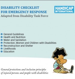Disability Checklist for Emergency Response: Adapted from Disability Task Force