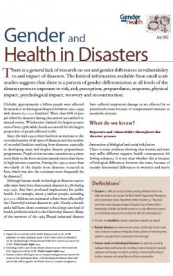 Gender and Health in Disasters