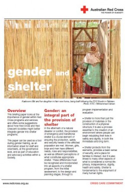 Gender and Shelter