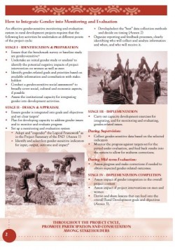 Gender and Monitoring Evaluation Tool Kit: Excerpt