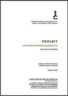 Gender Strengthening Program IFAD Toolkit for Practitioners