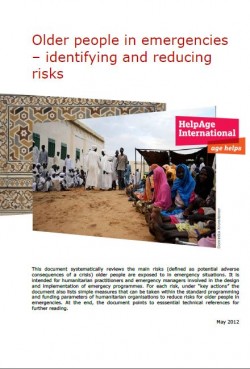 Older People in Emergencies - Identifying and Reducing Risks