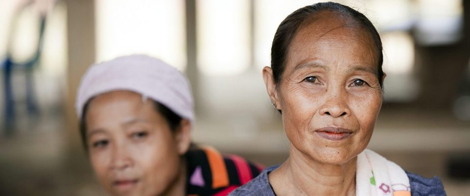 Khammouane Province, Laos 2015. Photo taken during a Community Based Disaster Risk Reduction simulation. The exercises and drills focus on disaster preparedness and response at village level, ensuring communities are equipped with skills to activate emergency plans and save lives.