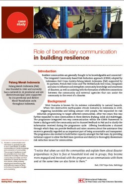 Role of beneficiary communication in building resilience