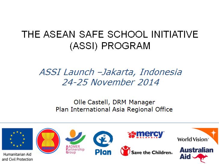 The ASEAN Safe School Initiative (ASSI) Program Resilience Library