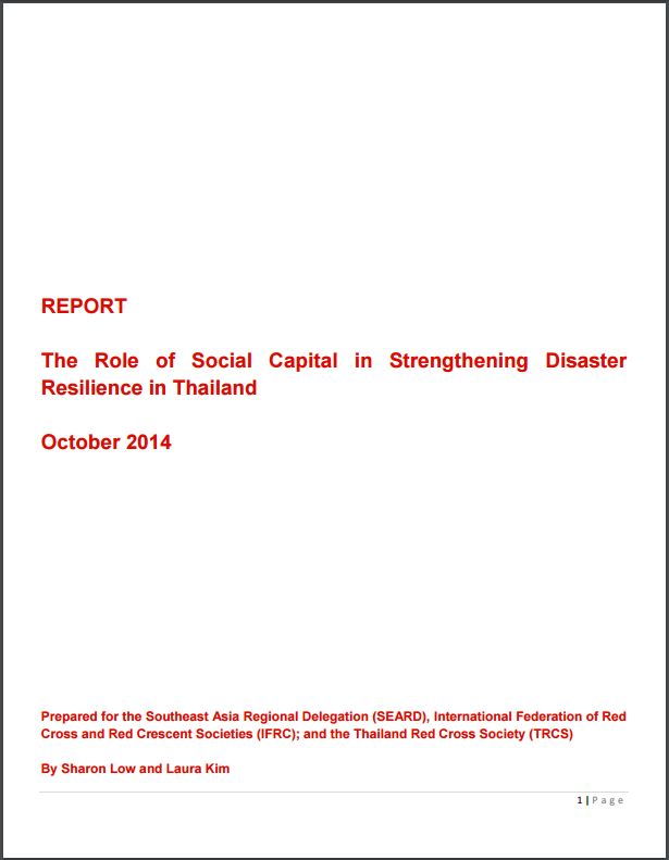 The role of social capital in strengthening disaster resilience in Thailand