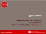 Comparative media and social media monitoring report Typhoon Haiyan - 2 years on