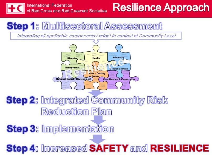 The Resilience Approach: Multisectoral Assessment, Integrated Community Risk Reduction Plan, Implementation to Increased Safety and Resilience - IFRC References
