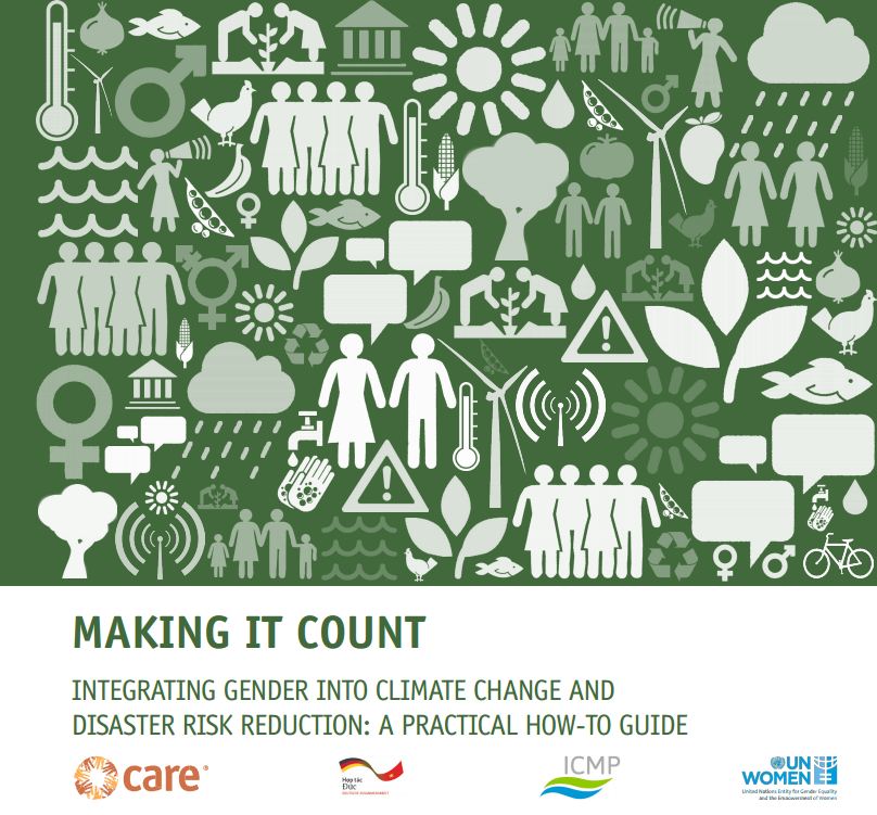 Coulier, M. & Konstantinidis, D. (June 2015). Making it Count. Integrating Gender into Climate Change and Disaster Risk Reduction: A Practical How-To Guide. Care International in Vietnam (pp. 1-101)