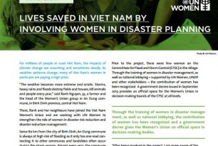 Lives Saved in Vietnam by Involving Women in Disaster Planning