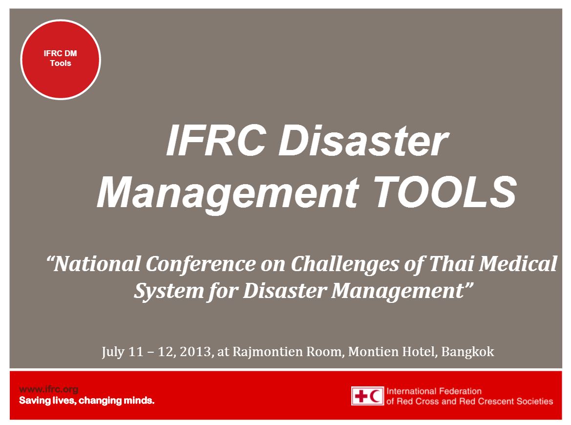 IFRC Disaster Management tools - ASEAN Regional Forum Disaster Relief Exercise (ARF DiRex)