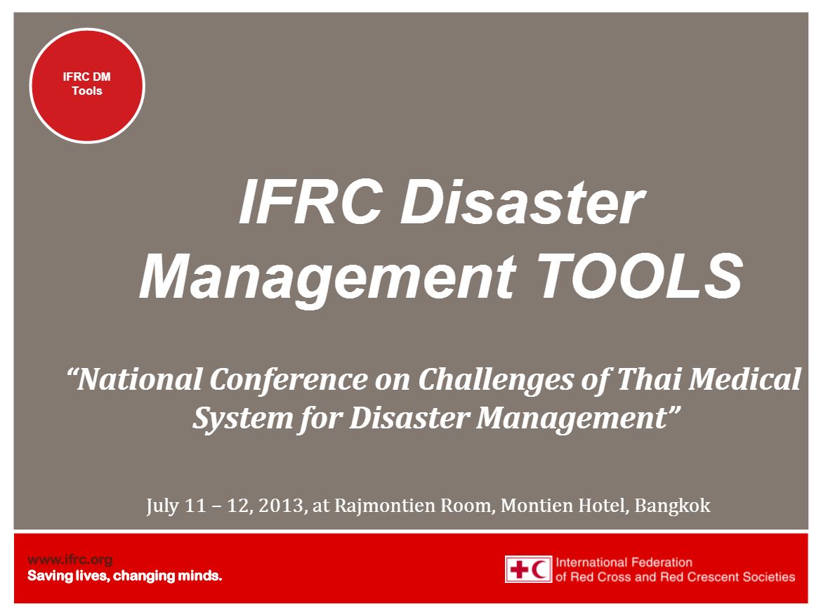 IFRC Disaster Management tools - ASEAN Regional Forum Disaster Relief Exercise (ARF DiRex)