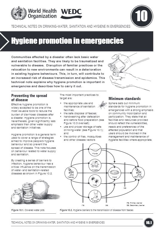 WEDC Technical Notes #10: Hygiene Promotion in Emergencies - Hygiene