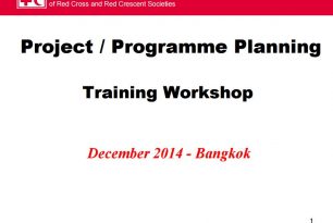 PMER Training for IFRC South-East Asia Regional Delegation – Planning Monitoring Evaluation Reporting