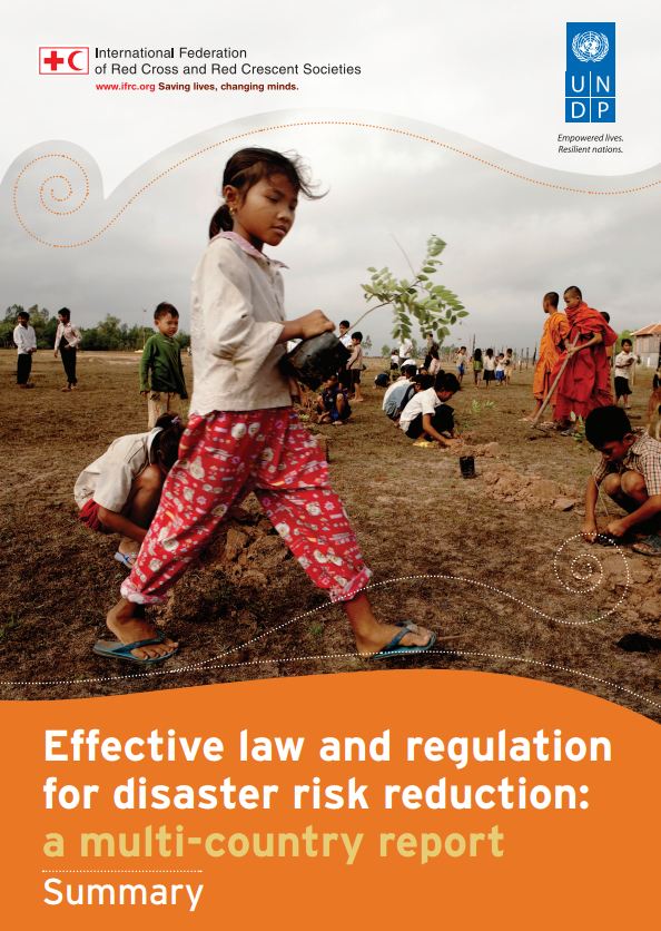 This report aims to support legislators, public administrators, disaster risk reduction (DRR) and development practitioners and advocates to prepare and implement effective disaster risk management (DRM) legal frameworks for their country’s needs, drawing on examples and experience from other countries. For this purpose, the report has looked at aspects of different countries’ legislation according to how it addresses relevant themes in the HFA, as well as issues identified by state parties and the International Movement of the Red Cross and Red Crescent in a 2011 International Conference resolution.
