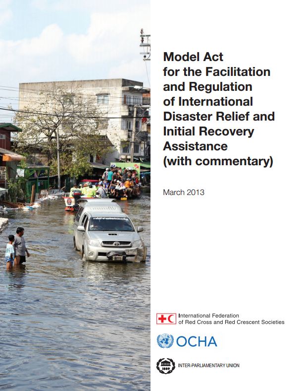 The Model Act is intended as a reference tool for voluntary use by disaster management officials and/or legislators who wish to develop domestic legislation, regulation, and/or procedures in their countries for managing potential future international disaster assistance.