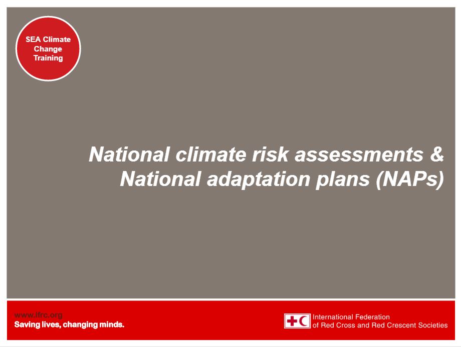 Presentation - Session 12 - Climate change adaptation training kit 2016