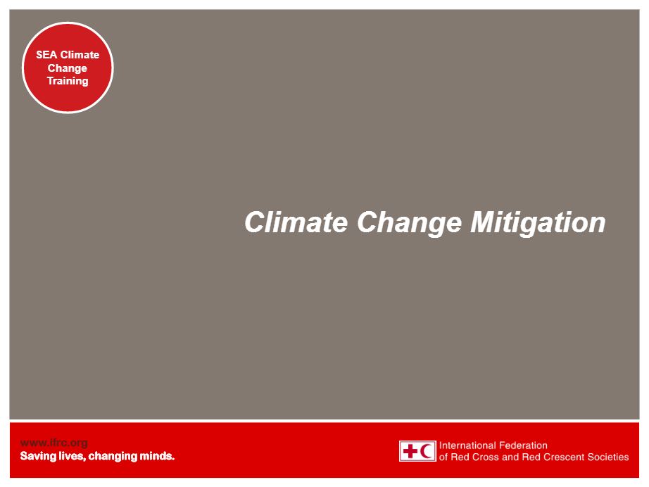 Presentation - Session 8 - Climate change adaptation training kit 2016