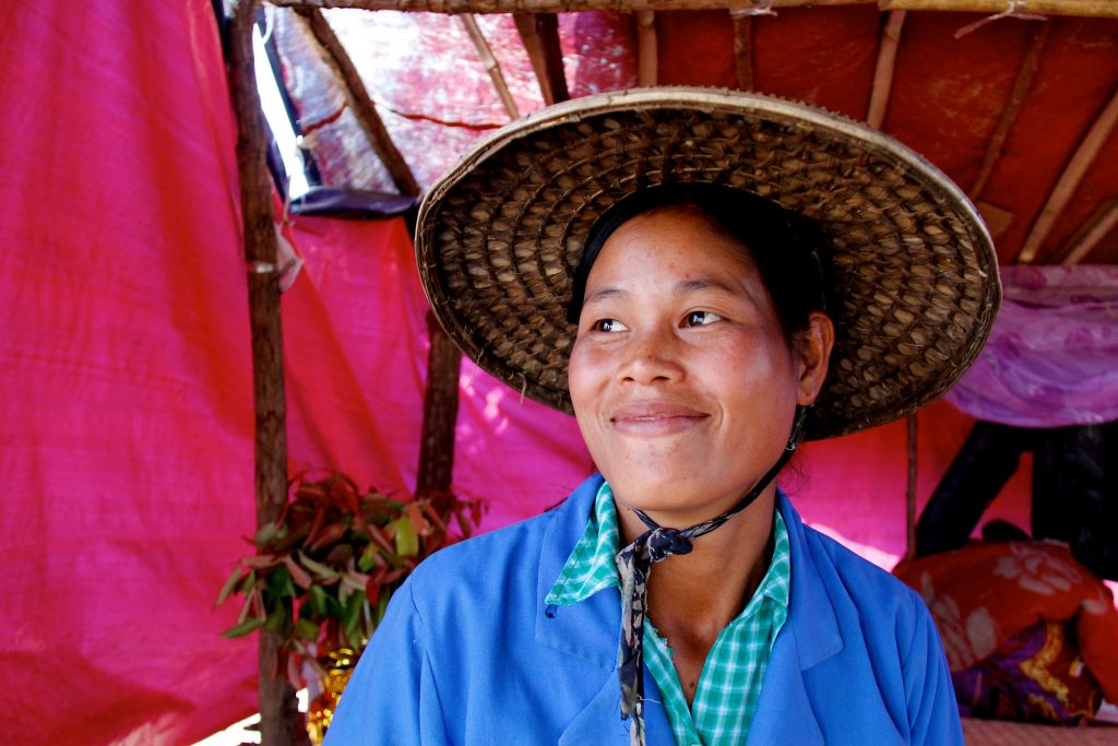 14. Daw San Thida Tun, 27, Maw Like Kalay South village, Kalay, Sagaing and the rest of her village lost everything in floods in August 2015 have been able, through support from the Myanmar Red Cross, to restart their lives. They received a 500,000 MMK (approximately 385 USD) cash grant and were able to buy the plot of land that her new temporary house stands on, as well as install a well and to purchase some concrete foundation blocks to use as soon as her family has saved up enough money to buy the rest of the materials. “I was so surprised when I heard about the money from the Red Cross! I didn’t expect it at all. I had no idea how we were going to survive before this grant, so we were overjoyed when we heard we would be receiving this assistance from MRCS. If we hadn’t received this, we would have had an extremely difficult time.” Mandy George, IFRC