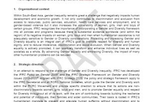 TOR for RCRC South-East Asia Regional Gender and Diversity Network