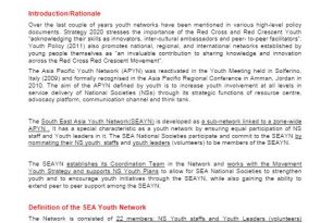 TOR for South-East Asia Youth Network (SEAYN)