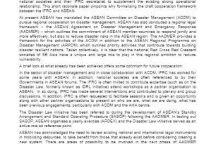 Rationale for a Cooperation Framework between ASEAN and the region’s National Society