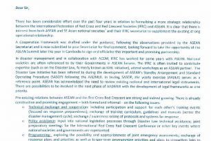 Letter from IFRC to ASEAN