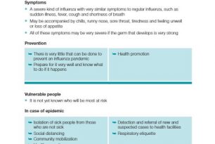 15. Pandemic Influenza – ECV Disease Tools