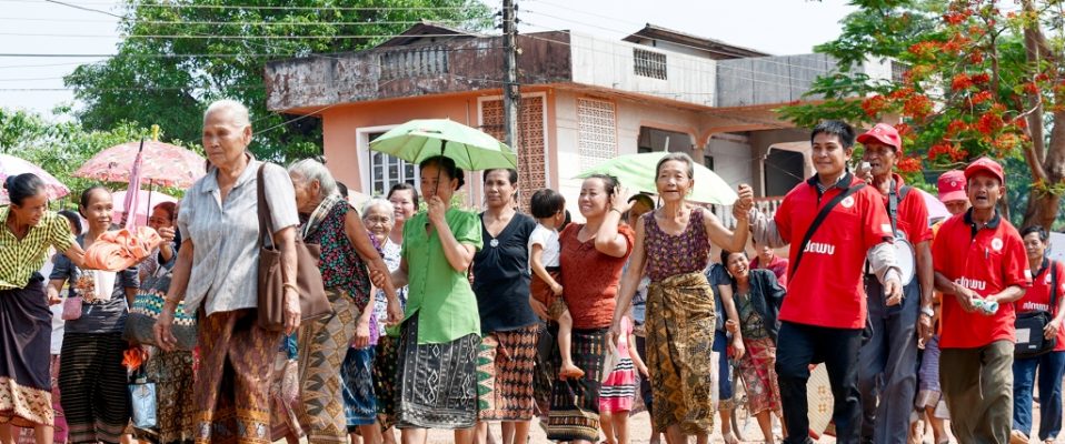 Khammouane Province, Laos, 2015

On the move.
Villagers move to a safe place during a Community Based Disaster Risk Reduction simulation. The exercises and drills focus on disaster preparedness and response at village level, ensuring communities are equipped with skills to activate emergency plans and save lives.

Through the simulation project Lao Red Cross and partner French Red Cross, with support from the European Union, are improving safety for vulnerable communities.