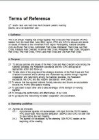 Terms of Reference