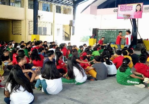 Building Urban Resilience (BUR) - Students at Bagong Silangan High School during the Leadership Development Program held last September 16 & 17 , 2017 within the school premises. Photo by Philippine Red Cross