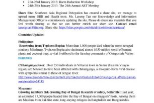 Fortnightly Bulletins | 15 January 2013 – Health Bulletins