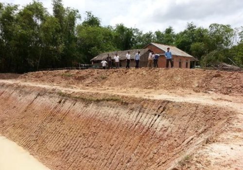 A pond was constructed to collect rain water to be further fulfilling the domestics requirement of communities in October 2016