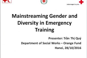 Gender and Diversity concept – Powerpoint presentation for Mainstreaming Gender and Diversity in Emergency Training VNRC