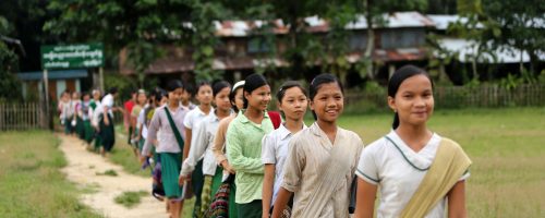 School children in Myanmar. Photo credit: Felix La Framboise, for the IFRC