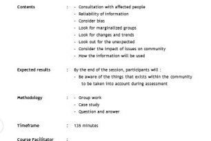 Thai Red Cross and Vulnerability Capacity Assessment: – 3) Fieldwork Principles