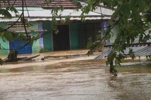 Floods water inundated more than hundreds of thousands of houses. Photo taken in Dien Ban, Quang Nam on 7 November 2017