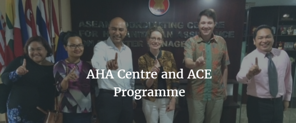 AHA Centre and ACE Programme with text
