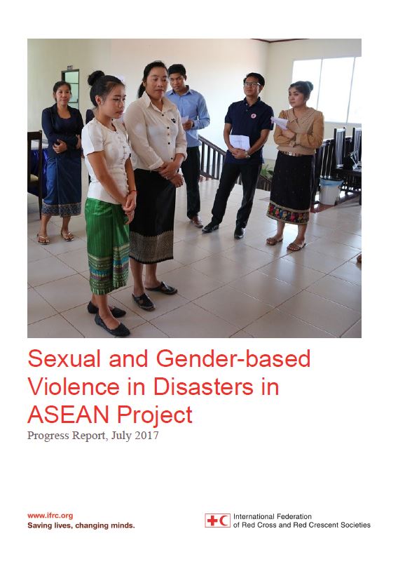 The progress report details the progress of the research which has been initiated by IFRC Asia Pacific Regional team with the ASEAN Committee on Disaster Management (ACDM) Working Group on Prevention and Mitigation in collaboration with their membership. It addresses the issues of gender and sexual and gender-based violence (SGBV) in emergencies, with a specific focus on SGBV before, during and after disasters in the ASEAN region.