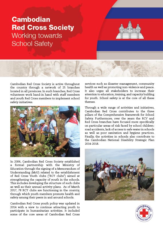 Cambodian Red Cross Society: Working towards school safety