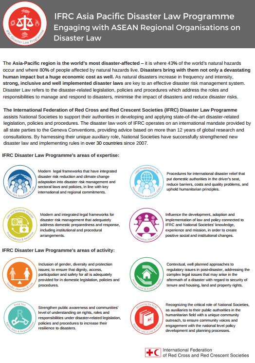 IFRC Asia Pacific Disaster Law Programme - Engaging with ASEAN Regional Organisations on Disaster Law