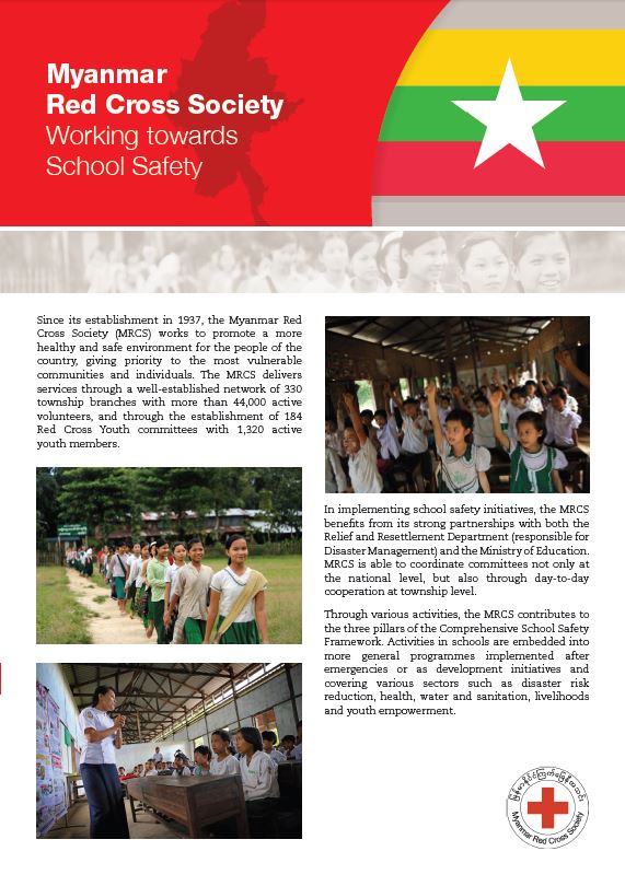 Myanmar Red Cross Society working towards school safety