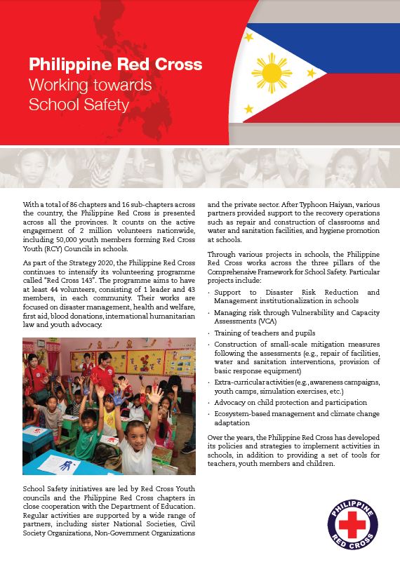 Philippine Red Cross Society working towards school safety